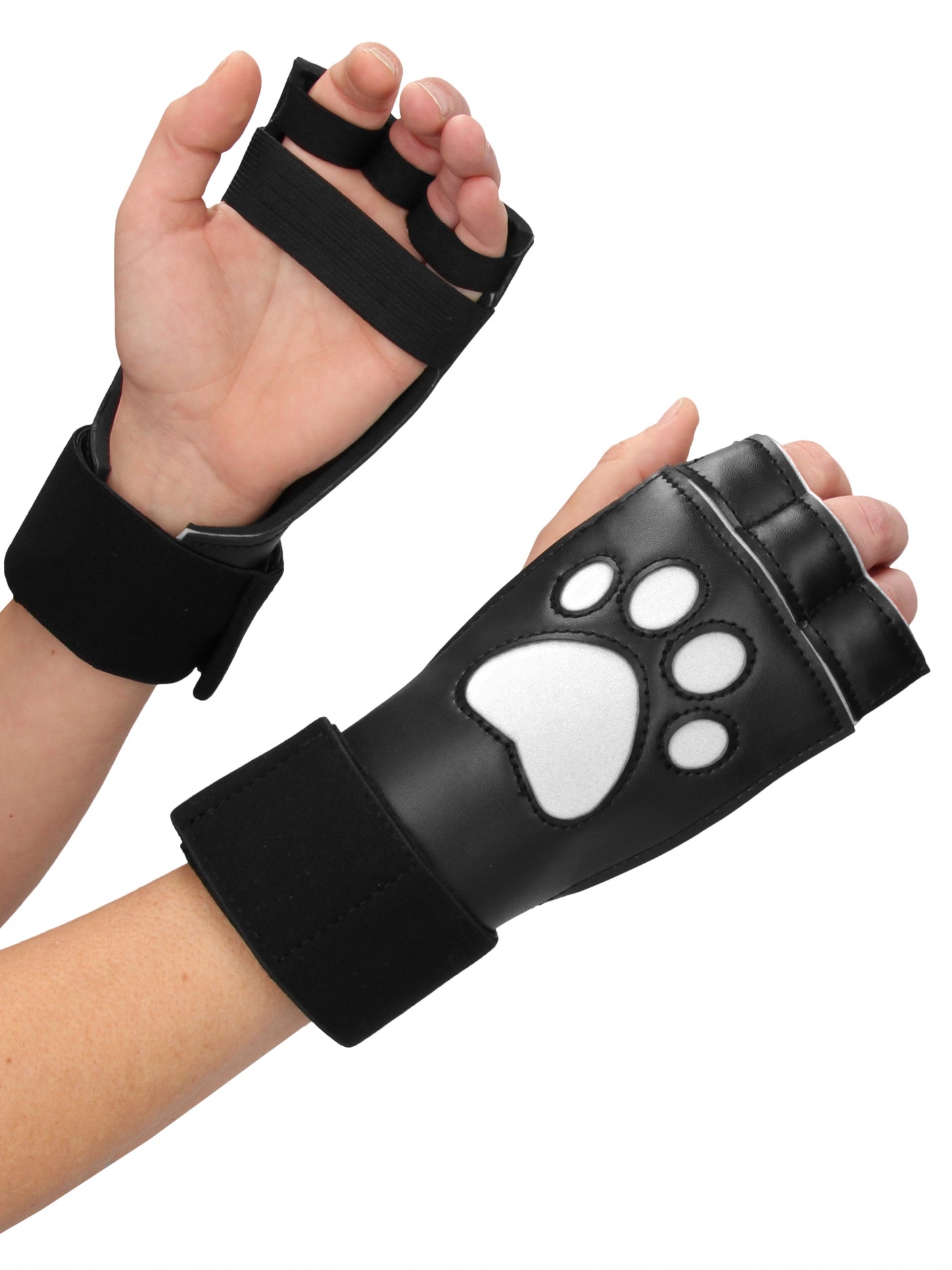 Ouch! Neoprene Puppy Paw Gloves Black