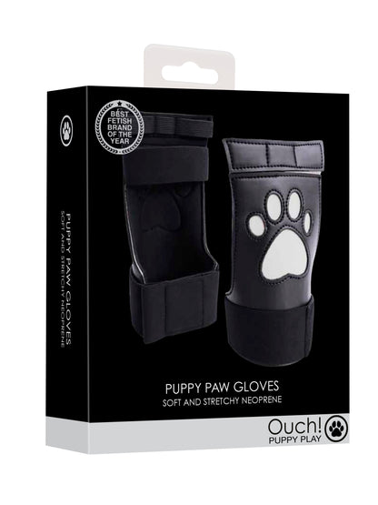 Ouch! Neoprene Puppy Paw Gloves Black