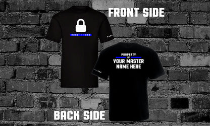 A statement of desire and identity. Add your custom name or phrase to the Rabo De Toro “Property Of” tee and wear it to pride, clubs, or private play with confidence and attitude.
personalized fetish shirt, gay pride fashion, Rabo De Toro, black fetish t-shirt, property kink design, BDSM lifestyle wear, custom kink apparel