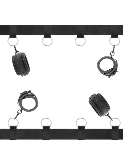 Fetish Submissive - Luxury Bed Restraints Set with Adjustable Rings