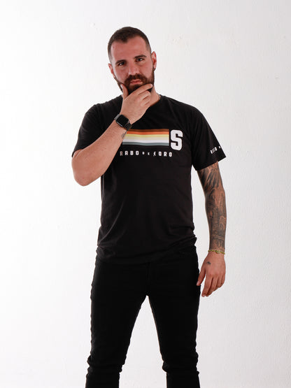 BEARS Black T-Shirt with Bear Pride Flag details