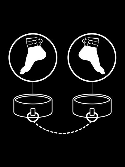 Fetish Submissive PU Leather Ankle Cuffs