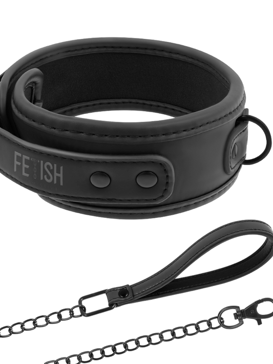 Fetish Submissive PU Leather Collar and Leash Set