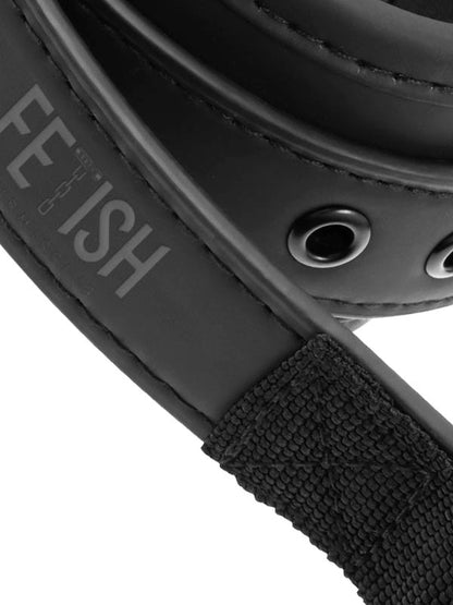 Fetish Submissive PU Leather Hand Cuffs with Puller