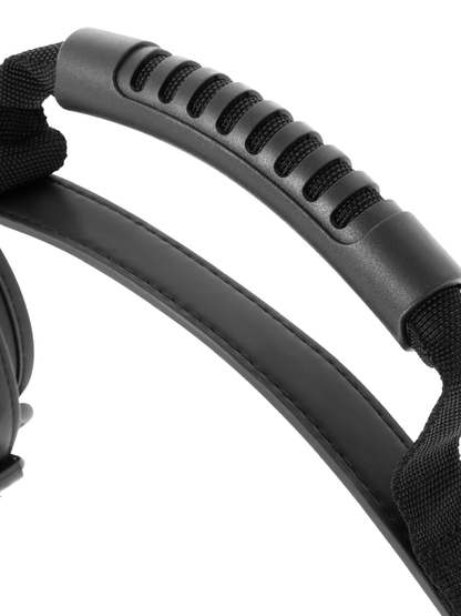 Fetish Submissive PU Leather Hand Cuffs with Puller