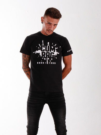 RaboDeToro – CUM RAG Schwarzes T-Shirt mit weißen Punkten