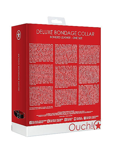 Collar Bondage Deluxe - Talla Única Rojo