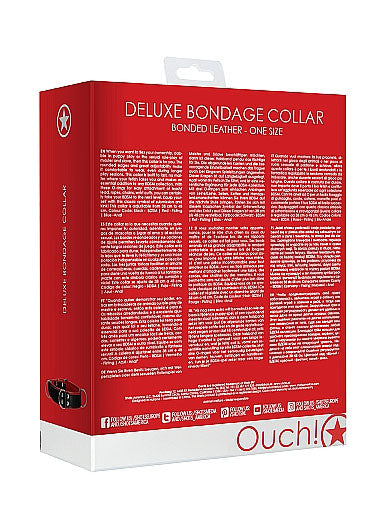 Deluxe Bondage Collar - One Size Red