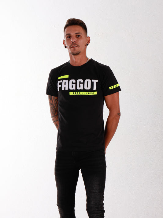 Camiseta negra FAGOT con detalles BDSM Hanky ​​Code
