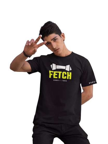 FETCH Camiseta negra con detalle de hueso para perrito.