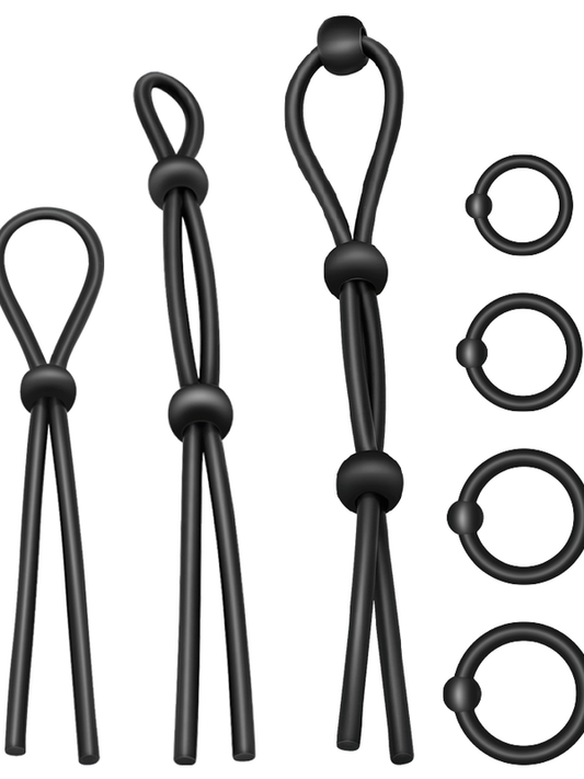 Addicted Toys - Kit de Anillos para el Pene de Silicona Flexible - 7 Piezas