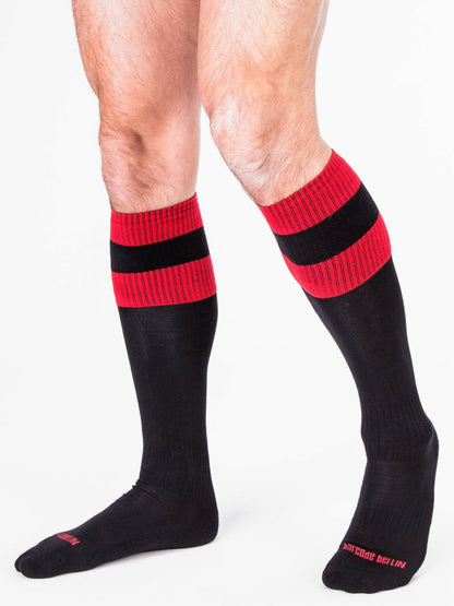 Barcode Football Socks Red