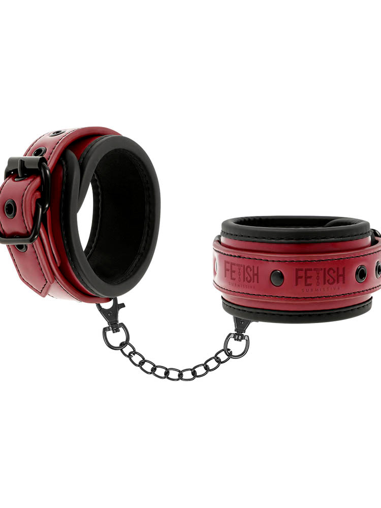 Fetish Submissive Dark Room Handcuffs PU Leather