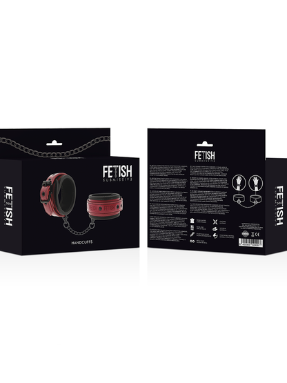 Fetish Submissive Dark Room Handcuffs PU Leather