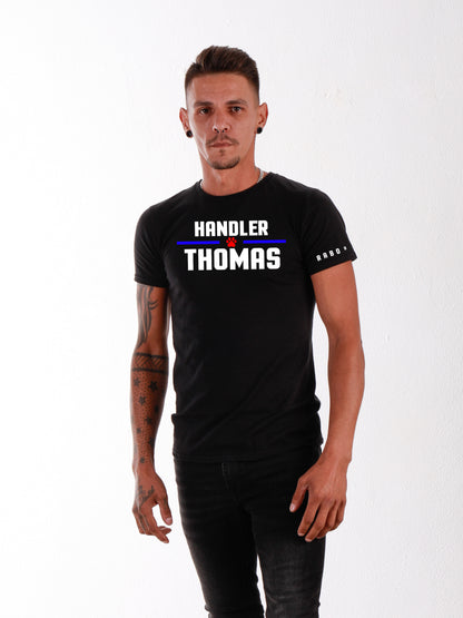 Rabo De Toro - HANDLER with CUSTOM name Black T-Shirt