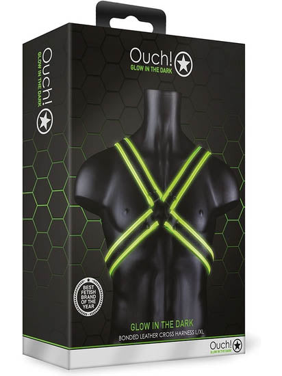 Ouch - Cross Harness Glow in the Dark - Neon Green/Black