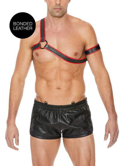 PU Lether Gladiator Harness - One Size - Red