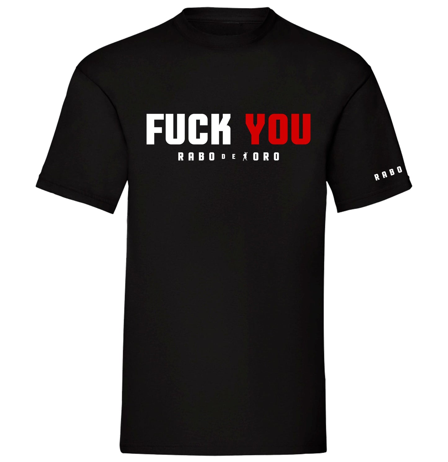 FUCK YOU/ME Double Sided Black T-Shirt with White & Red details