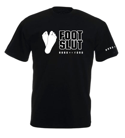 FOOT SLUT Schwarzes T-Shirt mit Fuß-Design
