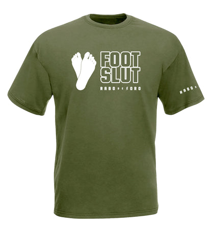 FOOT SLUT Schwarzes T-Shirt mit Fuß-Design