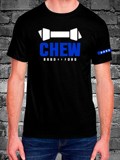 CHEW Black T-Shirt with Pup Play BONE detail
