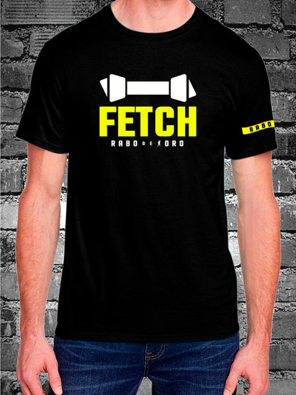 FETCH Camiseta negra con detalle de hueso para perrito.