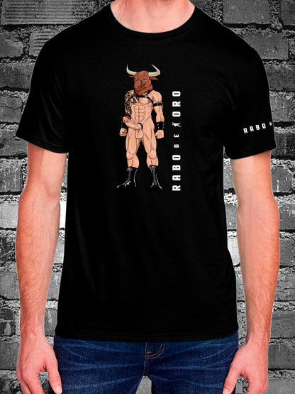 Rabo de toro – MINOTAUR Schwarzes T-Shirt mit RDT-Logo