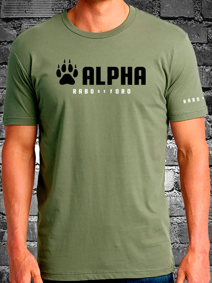 RaboDeToro - ALPHA Olive T-Shirt with Wolf Paw detail