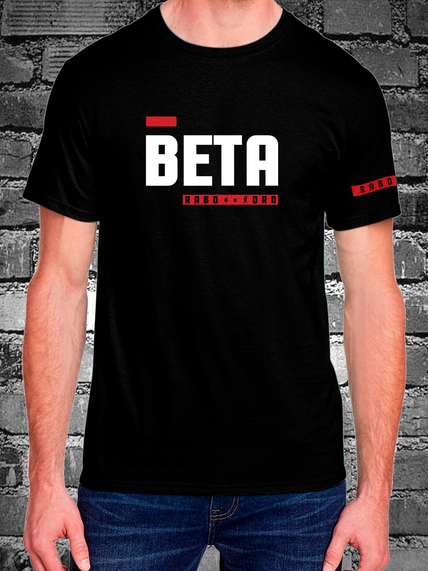 Camiseta negra BETA con detalles BDSM Hanky ​​Code