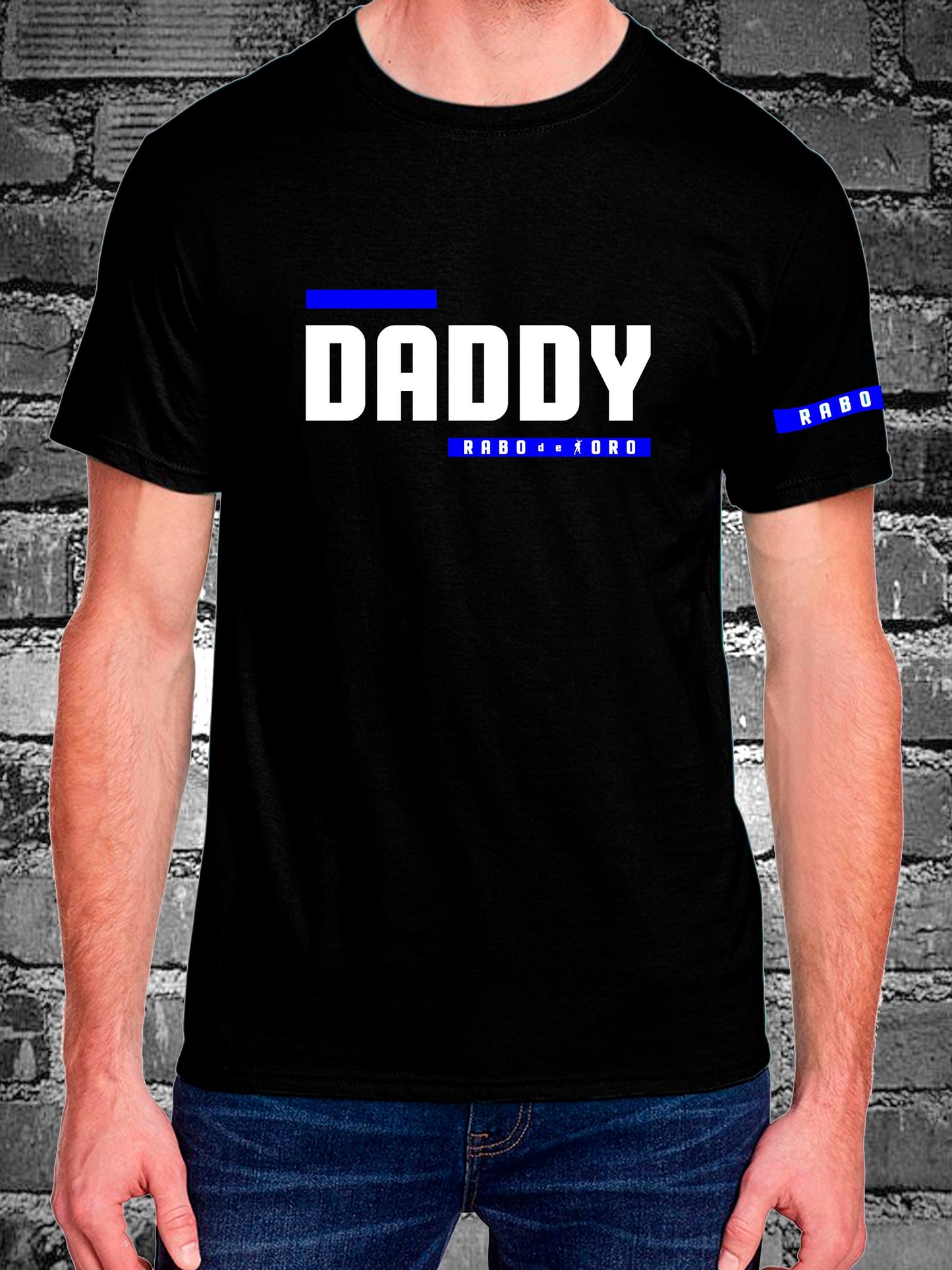 DADDY Black T-Shirt with BDSM Hanky Code details
