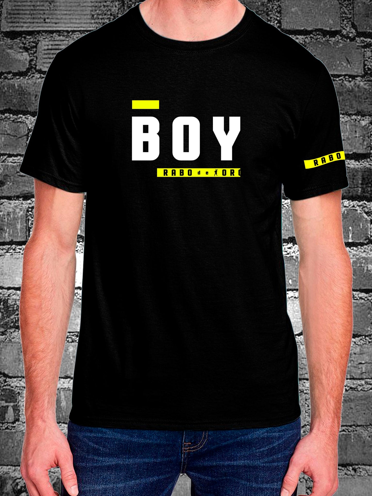 BOY Black T-Shirt with BDSM Hanky Code details