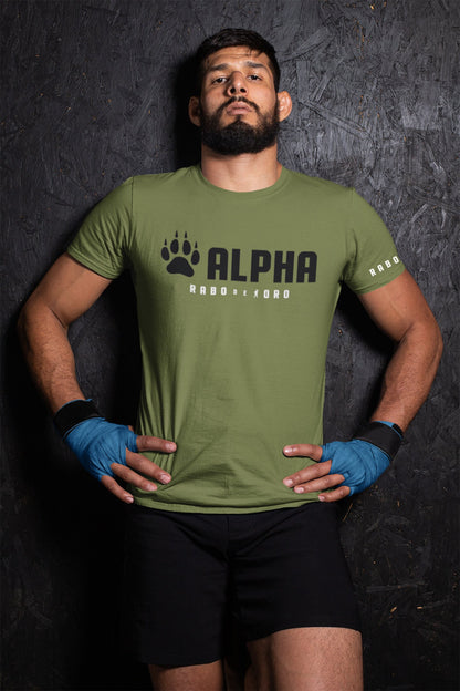 RaboDeToro - ALPHA Olive T-Shirt with Wolf Paw detail
