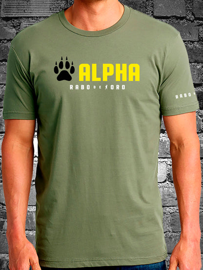 RaboDeToro - ALPHA Olive T-Shirt with Wolf Paw detail