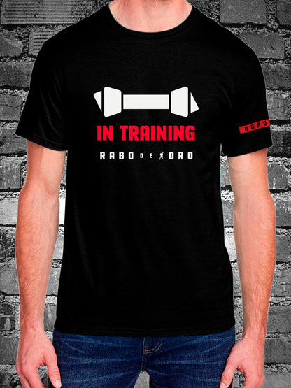 IN TRAINING Black T-Shirt with Pup Play BONE detail