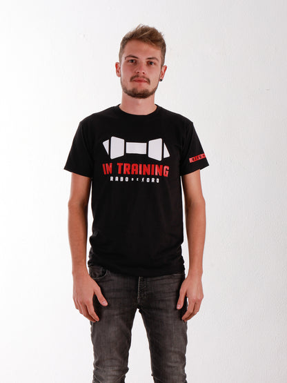 IN TRAINING Black T-Shirt with Pup Play BONE detail