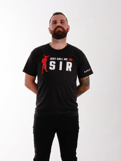 Nenn mich einfach Sir – Schwarzes T-Shirt mit geilem Minotaurus-Detail