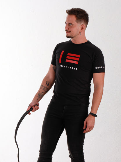 MASTER SLAVE Flag Black T-Shirt with Red details