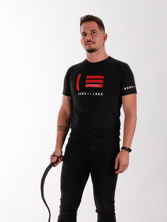 MASTER SLAVE Flag Black T-Shirt with Red details