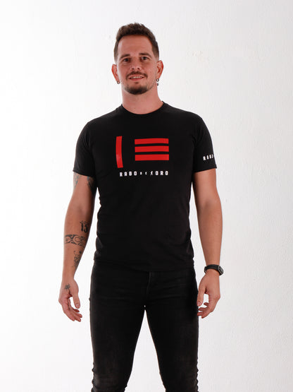 MASTER SLAVE Flag Black T-Shirt with Red details