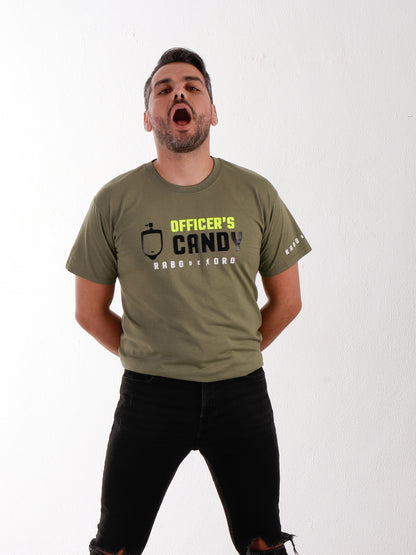OFFICER's CANDY Olive T-Shirt with Piss Urinal design
