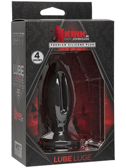 Kink Lube Luge Premium Silicone Plug 4 Black