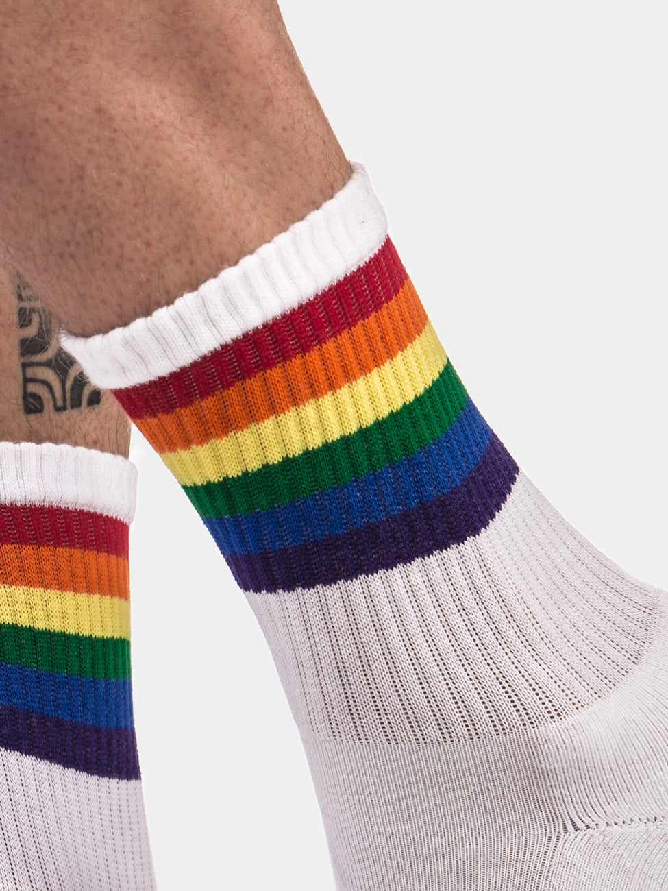 Barcode Pride HALF Socks White