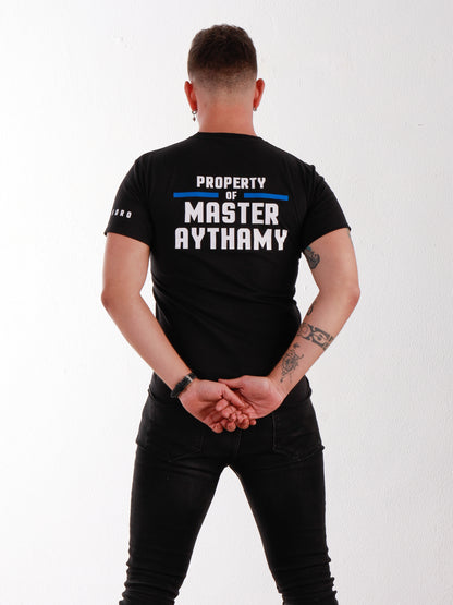 Rabo De Toro - Camiseta Negra PROPERTY OF de Doble Cara con diseño de Candado y texto PERSONALIZADO