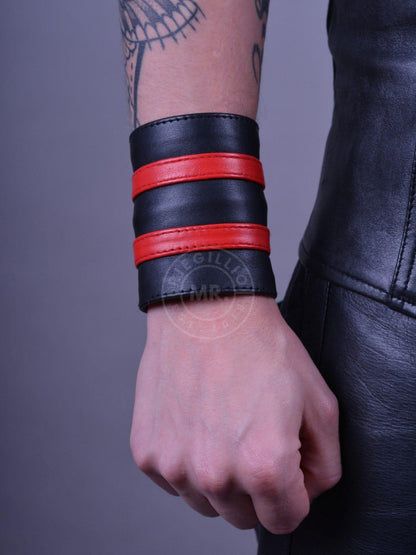 Mr. Riegillio Red Wrist Wallet - Double Stripe