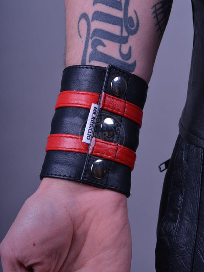 Mr. Riegillio Red Wrist Wallet - Double Stripe