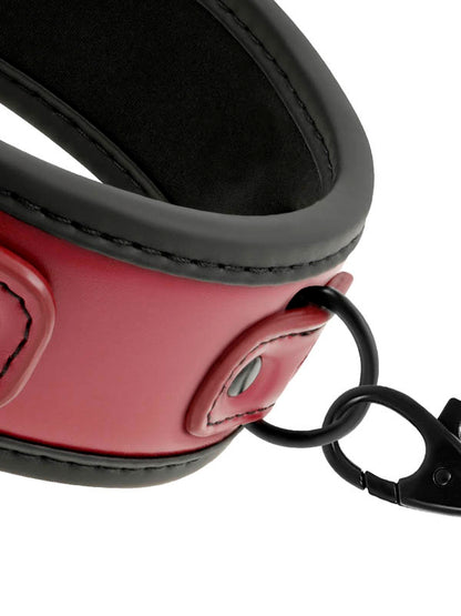 Fetish Submissive Dark Room Collar with Leash