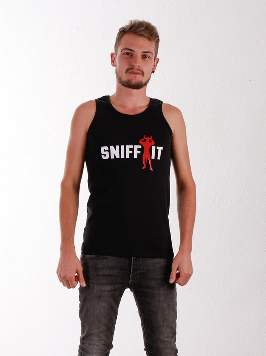 SNIFF IT Tank Top with Minotaur Armpit Fetish design