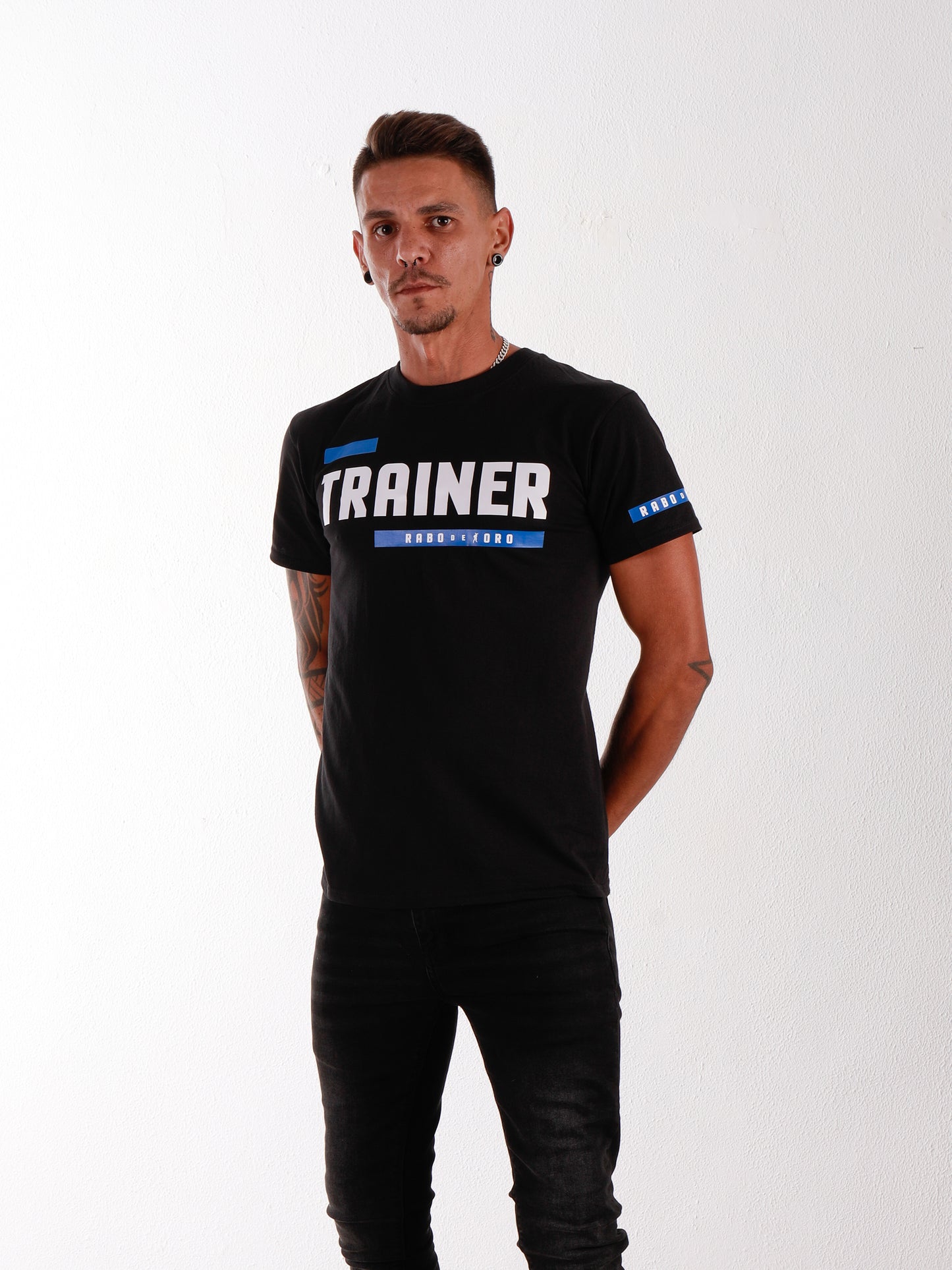 TRAINER Black T-Shirt with BDSM Hanky Code details