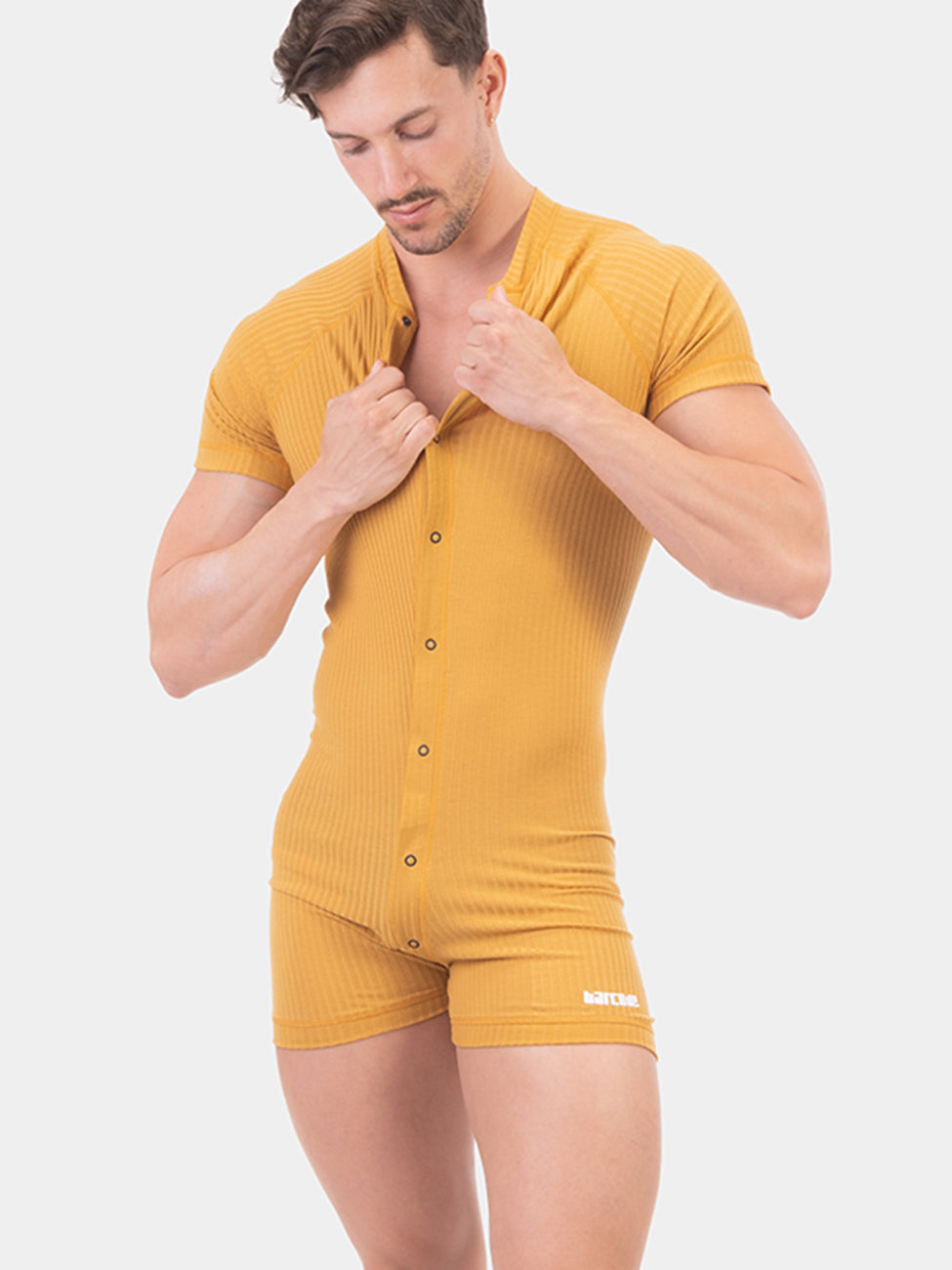 Barcode Rib Union Suit Volhelm Mustard