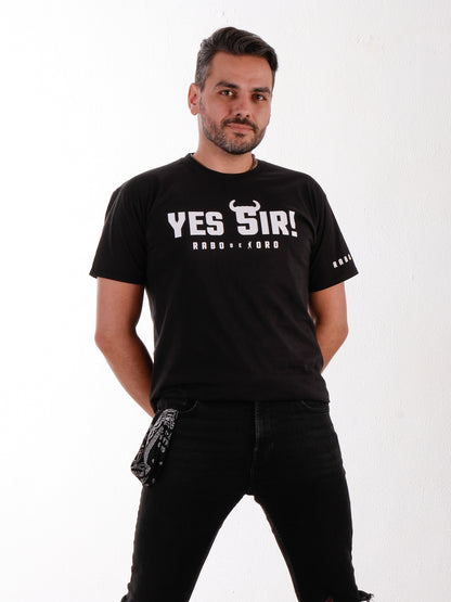 RaboDeToro - YES SIR Camiseta negra con detalle de cuernos de toro
